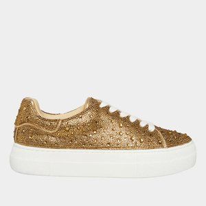 Gold Betsey Johnson Sneakers